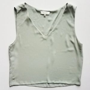 Aritzia Babaton Sleeveles Murphy Blouse in Teal